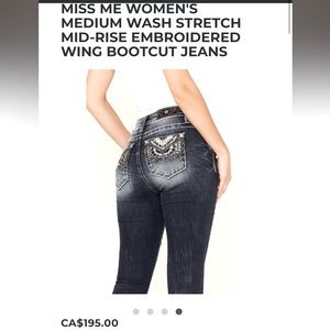 Miss Me size 25 jeans